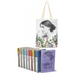 Virginia Woolf 9 Kitaplık Set + Çiçek Tasarım Bez Çanta