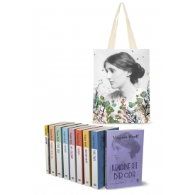 Virginia Woolf 9 Kitaplık Set + Çiçek Tasarım Bez Çanta